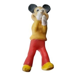 Vintage MICKEY MOUSE Mini Doll Squeeze Clamp Hands 3½" Hugger